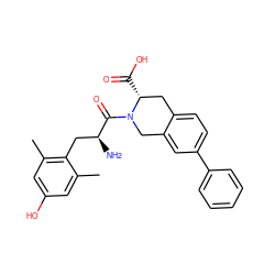 Cc1cc(O)cc(C)c1C[C@H](N)C(=O)N1Cc2cc(-c3ccccc3)ccc2C[C@H]1C(=O)O ZINC000029409458