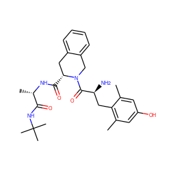 Cc1cc(O)cc(C)c1C[C@H](N)C(=O)N1Cc2ccccc2C[C@H]1C(=O)N[C@@H](C)C(=O)NC(C)(C)C ZINC000013802644