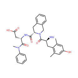 Cc1cc(O)cc(C)c1C[C@H](N)C(=O)N1Cc2ccccc2C[C@H]1C(=O)N[C@@H](CC(=O)O)C(=O)N(C)c1ccccc1 ZINC000044307076