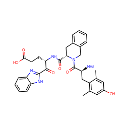 Cc1cc(O)cc(C)c1C[C@H](N)C(=O)N1Cc2ccccc2C[C@H]1C(=O)N[C@@H](CCC(=O)O)C(=O)c1nc2ccccc2[nH]1 ZINC000042967006