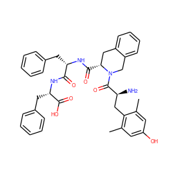 Cc1cc(O)cc(C)c1C[C@H](N)C(=O)N1Cc2ccccc2C[C@H]1C(=O)N[C@@H](Cc1ccccc1)C(=O)N[C@@H](Cc1ccccc1)C(=O)O ZINC000049650018