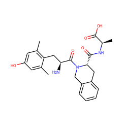 Cc1cc(O)cc(C)c1C[C@H](N)C(=O)N1Cc2ccccc2C[C@H]1C(=O)N[C@H](C)C(=O)O ZINC000026832196