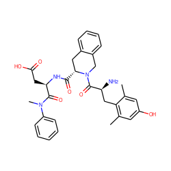 Cc1cc(O)cc(C)c1C[C@H](N)C(=O)N1Cc2ccccc2C[C@H]1C(=O)N[C@H](CC(=O)O)C(=O)N(C)c1ccccc1 ZINC000042806747