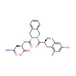 Cc1cc(O)cc(C)c1C[C@H](N)C(=O)N1Cc2ccccc2C[C@H]1C(=O)N[C@H](CC(N)=O)C(=O)O ZINC000013581418