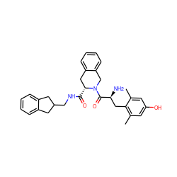 Cc1cc(O)cc(C)c1C[C@H](N)C(=O)N1Cc2ccccc2C[C@H]1C(=O)NCC1Cc2ccccc2C1 ZINC000029062691