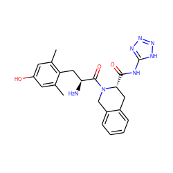 Cc1cc(O)cc(C)c1C[C@H](N)C(=O)N1Cc2ccccc2C[C@H]1C(=O)Nc1nnn[nH]1 ZINC000013802633