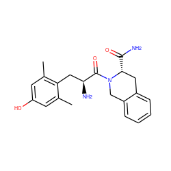 Cc1cc(O)cc(C)c1C[C@H](N)C(=O)N1Cc2ccccc2C[C@H]1C(N)=O ZINC000013472294