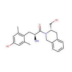 Cc1cc(O)cc(C)c1C[C@H](N)C(=O)N1Cc2ccccc2C[C@H]1CO ZINC000013472295