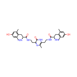 Cc1cc(O)cc(C)c1C[C@H](N)C(=O)NCCc1nc(C)c(CCNC(=O)[C@H](N)Cc2c(C)cc(O)cc2C)[nH]c1=O ZINC000026575836