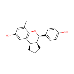 Cc1cc(O)cc2c1O[C@@H](c1ccc(O)cc1)[C@H]1CCC[C@@H]21 ZINC000014972453