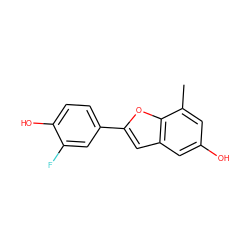 Cc1cc(O)cc2cc(-c3ccc(O)c(F)c3)oc12 ZINC000028370566