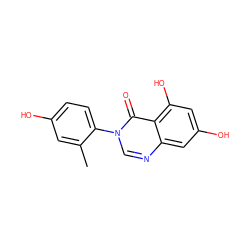 Cc1cc(O)ccc1-n1cnc2cc(O)cc(O)c2c1=O ZINC000013685362