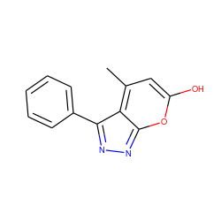 Cc1cc(O)oc2nnc(-c3ccccc3)c1-2 ZINC000006507144