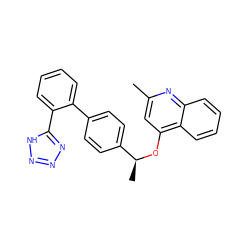 Cc1cc(O[C@@H](C)c2ccc(-c3ccccc3-c3nnn[nH]3)cc2)c2ccccc2n1 ZINC000003802495