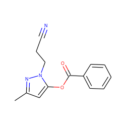 Cc1cc(OC(=O)c2ccccc2)n(CCC#N)n1 ZINC000003249673