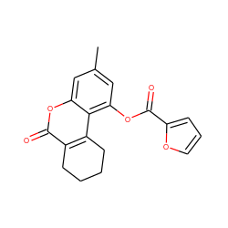 Cc1cc(OC(=O)c2ccco2)c2c3c(c(=O)oc2c1)CCCC3 ZINC000000090983