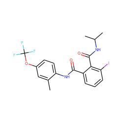 Cc1cc(OC(F)(F)F)ccc1NC(=O)c1cccc(I)c1C(=O)NC(C)C ZINC000103286682