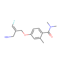 Cc1cc(OC/C(=C\F)CN)ccc1C(=O)N(C)C ZINC000205705642