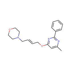 Cc1cc(OC/C=C/CN2CCOCC2)nc(-c2ccccc2)n1 ZINC000299838350