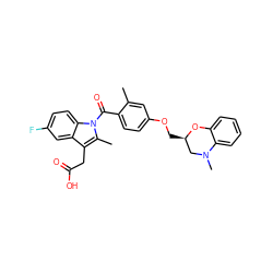 Cc1cc(OC[C@@H]2CN(C)c3ccccc3O2)ccc1C(=O)n1c(C)c(CC(=O)O)c2cc(F)ccc21 ZINC000038474302