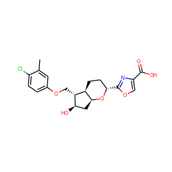 Cc1cc(OC[C@H]2[C@H](O)C[C@@H]3O[C@@H](c4nc(C(=O)O)co4)CC[C@@H]32)ccc1Cl ZINC000653714949