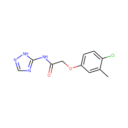 Cc1cc(OCC(=O)Nc2ncn[nH]2)ccc1Cl ZINC000018254700