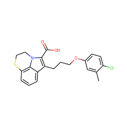 Cc1cc(OCCCc2c(C(=O)O)n3c4c(cccc24)SCC3)ccc1Cl ZINC000299852811