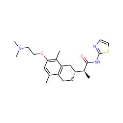 Cc1cc(OCCN(C)C)c(C)c2c1CC[C@@H]([C@H](C)C(=O)Nc1nccs1)C2 ZINC000015709135