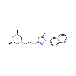 Cc1cc(OCCN2C[C@H](C)O[C@H](C)C2)nn1-c1ccc2ccccc2c1 ZINC000095556700