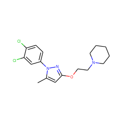 Cc1cc(OCCN2CCCCC2)nn1-c1ccc(Cl)c(Cl)c1 ZINC000034600277