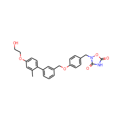 Cc1cc(OCCO)ccc1-c1cccc(COc2ccc(Cn3oc(=O)[nH]c3=O)cc2)c1 ZINC000117812199