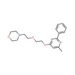 Cc1cc(OCCOCCN2CCOCC2)nc(-c2ccccc2)n1 ZINC000299820405