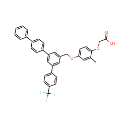 Cc1cc(OCc2cc(-c3ccc(-c4ccccc4)cc3)cc(-c3ccc(C(F)(F)F)cc3)c2)ccc1OCC(=O)O ZINC000037866903