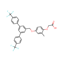 Cc1cc(OCc2cc(-c3ccc(C(F)(F)F)cc3)cc(-c3ccc(C(F)(F)F)cc3)c2)ccc1OCC(=O)O ZINC000037866918