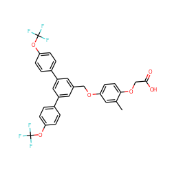 Cc1cc(OCc2cc(-c3ccc(OC(F)(F)F)cc3)cc(-c3ccc(OC(F)(F)F)cc3)c2)ccc1OCC(=O)O ZINC000037866908