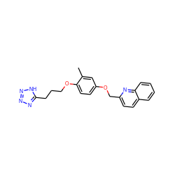 Cc1cc(OCc2ccc3ccccc3n2)ccc1OCCCc1nnn[nH]1 ZINC000001549564