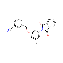 Cc1cc(OCc2cccc(C#N)c2)cc(N2C(=O)c3ccccc3C2=O)c1 ZINC000036352033