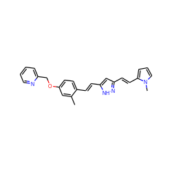 Cc1cc(OCc2ccccn2)ccc1/C=C/c1cc(/C=C/c2cccn2C)n[nH]1 ZINC001772613839