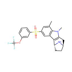 Cc1cc(S(=O)(=O)c2cccc(OC(F)(F)F)c2)cc2c3c(n(C)c12)C[C@H]1CC[C@H]3N1 ZINC000116589159