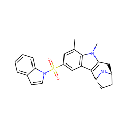 Cc1cc(S(=O)(=O)n2ccc3ccccc32)cc2c3c(n(C)c12)C[C@H]1CC[C@H]3N1 ZINC000100632731