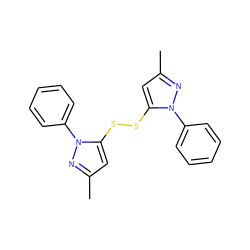 Cc1cc(SSc2cc(C)nn2-c2ccccc2)n(-c2ccccc2)n1 ZINC000034034461