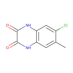 Cc1cc2[nH]c(=O)c(=O)[nH]c2cc1Cl ZINC000013761193