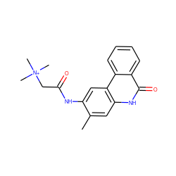 Cc1cc2[nH]c(=O)c3ccccc3c2cc1NC(=O)C[N+](C)(C)C ZINC000029414047