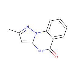 Cc1cc2[nH]c(=O)c3ccccc3n2n1 ZINC000008666782