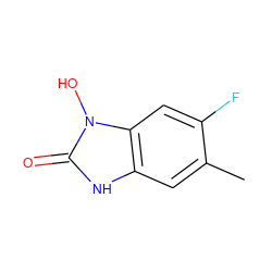 Cc1cc2[nH]c(=O)n(O)c2cc1F ZINC000095575391