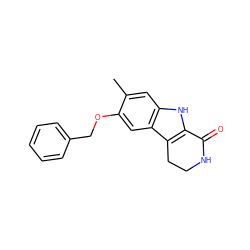 Cc1cc2[nH]c3c(c2cc1OCc1ccccc1)CCNC3=O ZINC000028820138