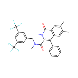 Cc1cc2c(-c3ccccc3)c(C(=O)N(C)Cc3cc(C(F)(F)F)cc(C(F)(F)F)c3)n(C)c(=O)c2cc1C ZINC000001538753