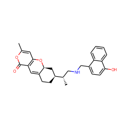 Cc1cc2c(c(=O)o1)C=C1CC[C@H]([C@@H](C)CNCc3ccc(O)c4ccccc34)C[C@@H]1O2 ZINC000095557421