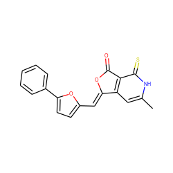 Cc1cc2c(c(=S)[nH]1)C(=O)O/C2=C\c1ccc(-c2ccccc2)o1 ZINC000045484478