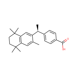 Cc1cc2c(cc1[C@@H](C)c1ccc(C(=O)O)cc1)C(C)(C)CCC2(C)C ZINC000013742680